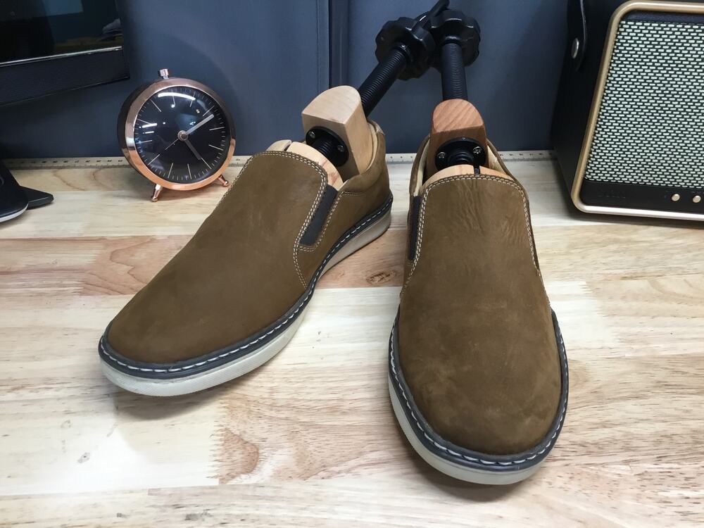 Johnston & Murphy McGuffey 28-3724 Boys US 7M Brown Leather Slip On Loafer Shoes